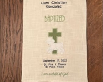 BAPTISM BANNER Custom made ... lots of possibilities! Wonderful Keepsake!