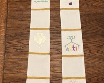 BAPTISM STOLE ...Custom designed stole for priests or pastors...let's personalize!