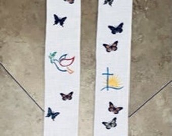 Custom Embroidered Easter Stole for Clergy: Personalized Religious Gift