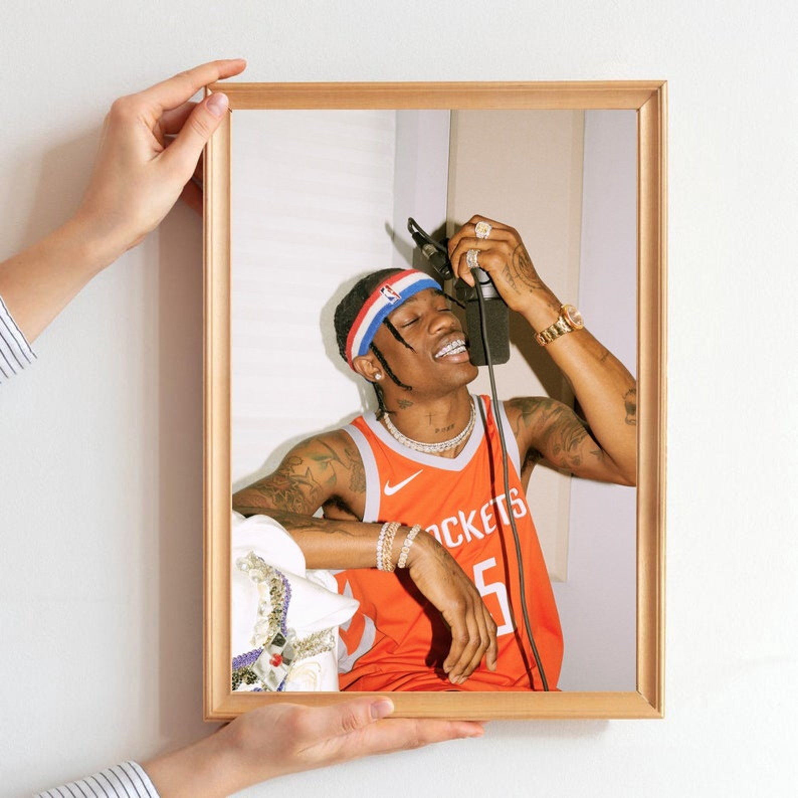 Travis Scott x Houston Rockets Jersey Wall decoration Home | Etsy