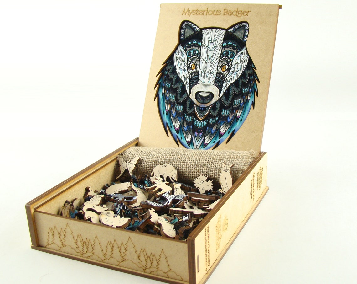 Wooden Jigsaw Puzzles for adults Laser cut 3D Puzzle piece Etsy