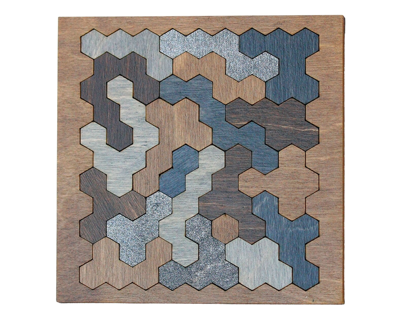 Puzzle Jigsaw Brain teaser puzzles Wooden Fractal Etsy