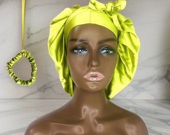 19MM Mulberry Silk Bonnet, Adjustable Tie, Satin Sleep Cap