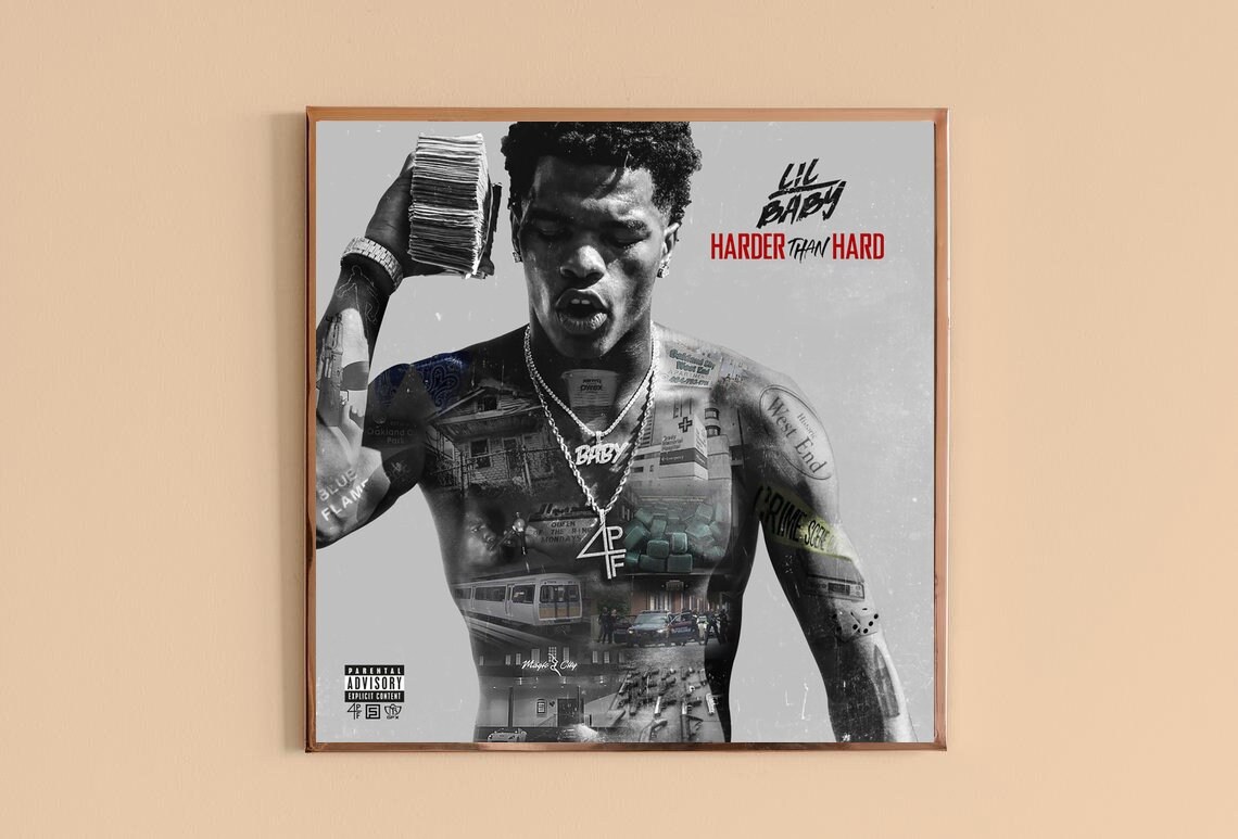 Lil Baby Minute Music album cover celebrity art canvas Etsy