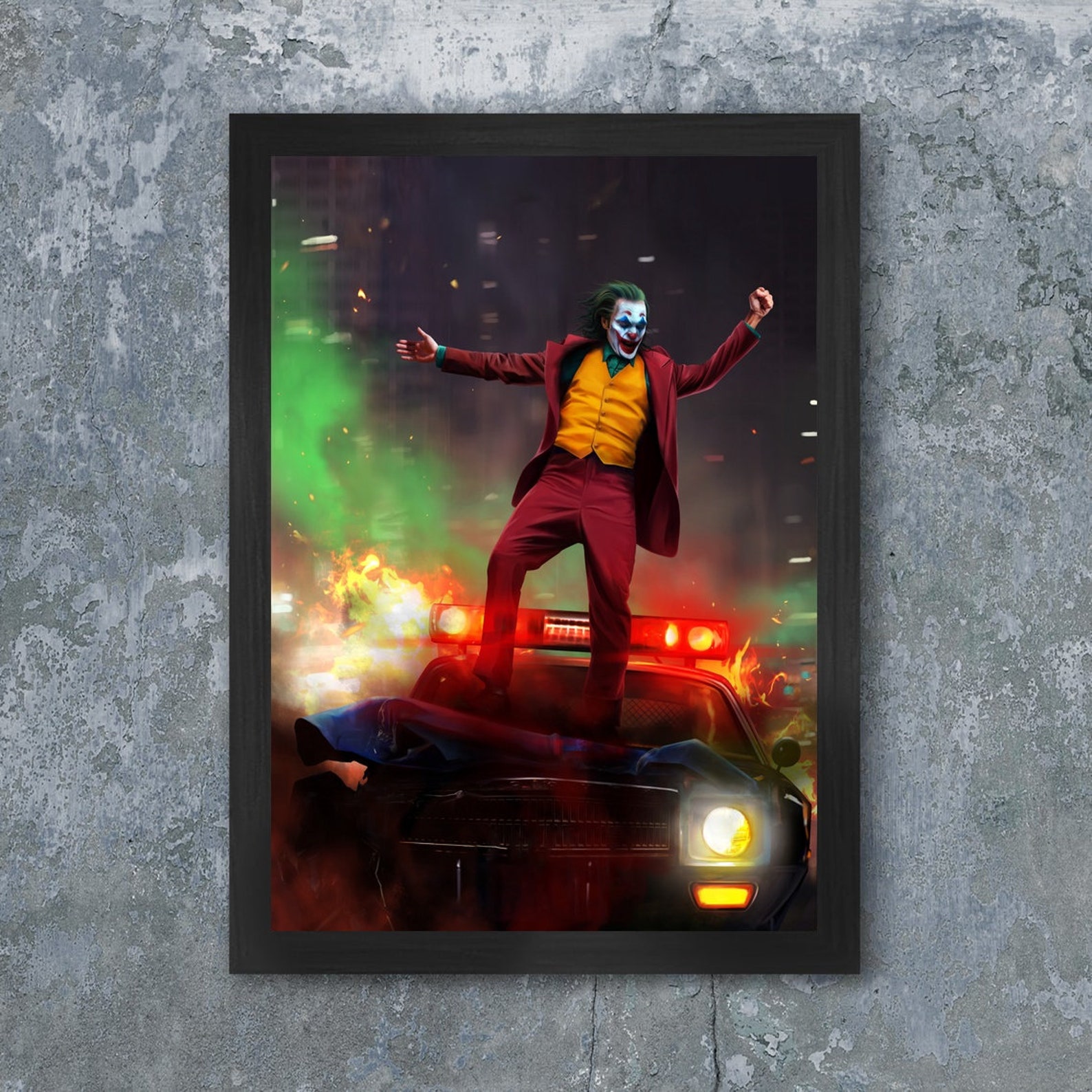 Joker Canvas Art Poster Wallpaper home decorationFrameless Etsy