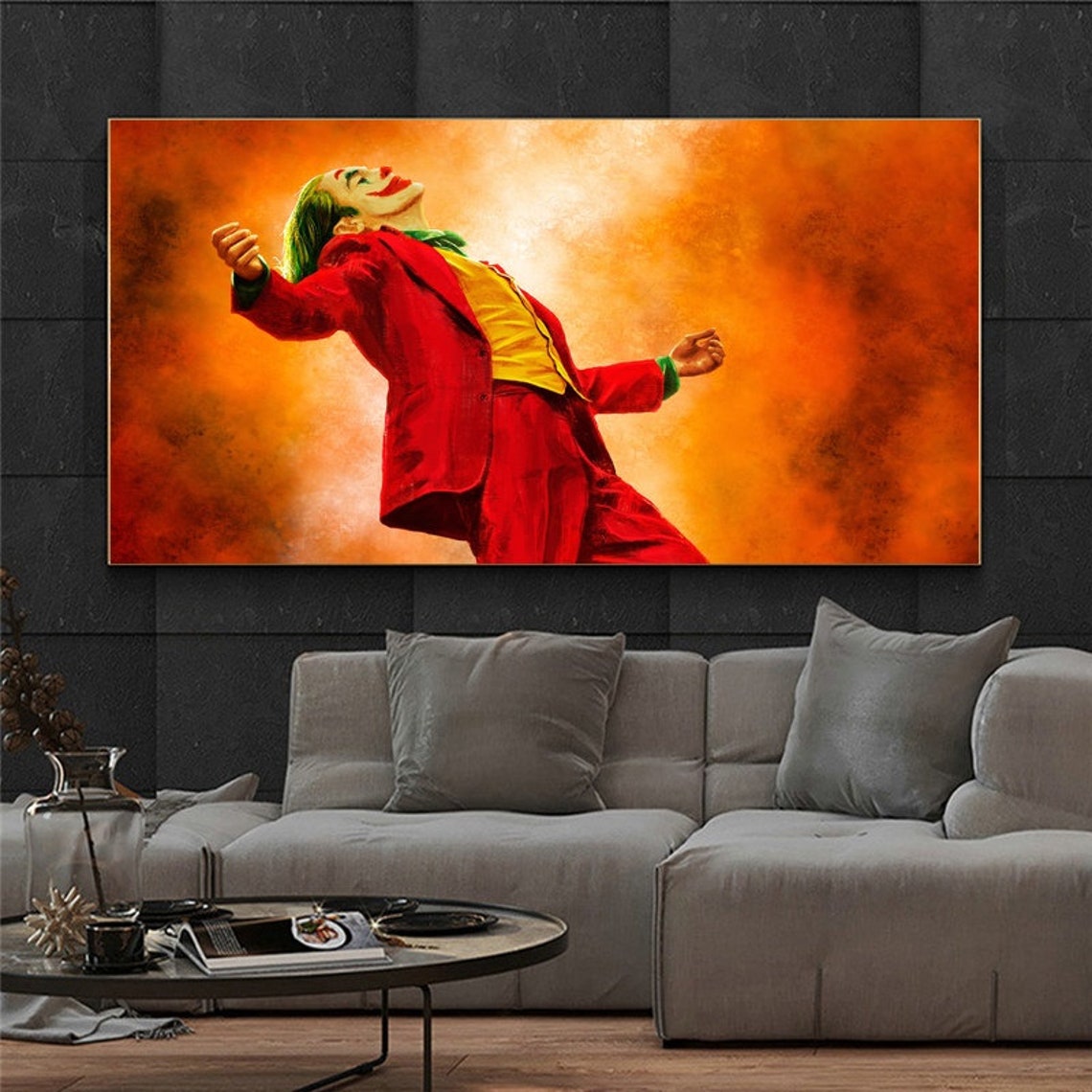 Joker Canvas Art Poster Wallpaper home decorationFrameless Etsy