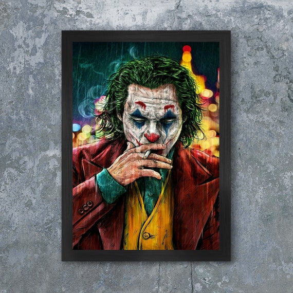 Joker Canvas Art Poster Wallpaper home decorationFrameless Etsy