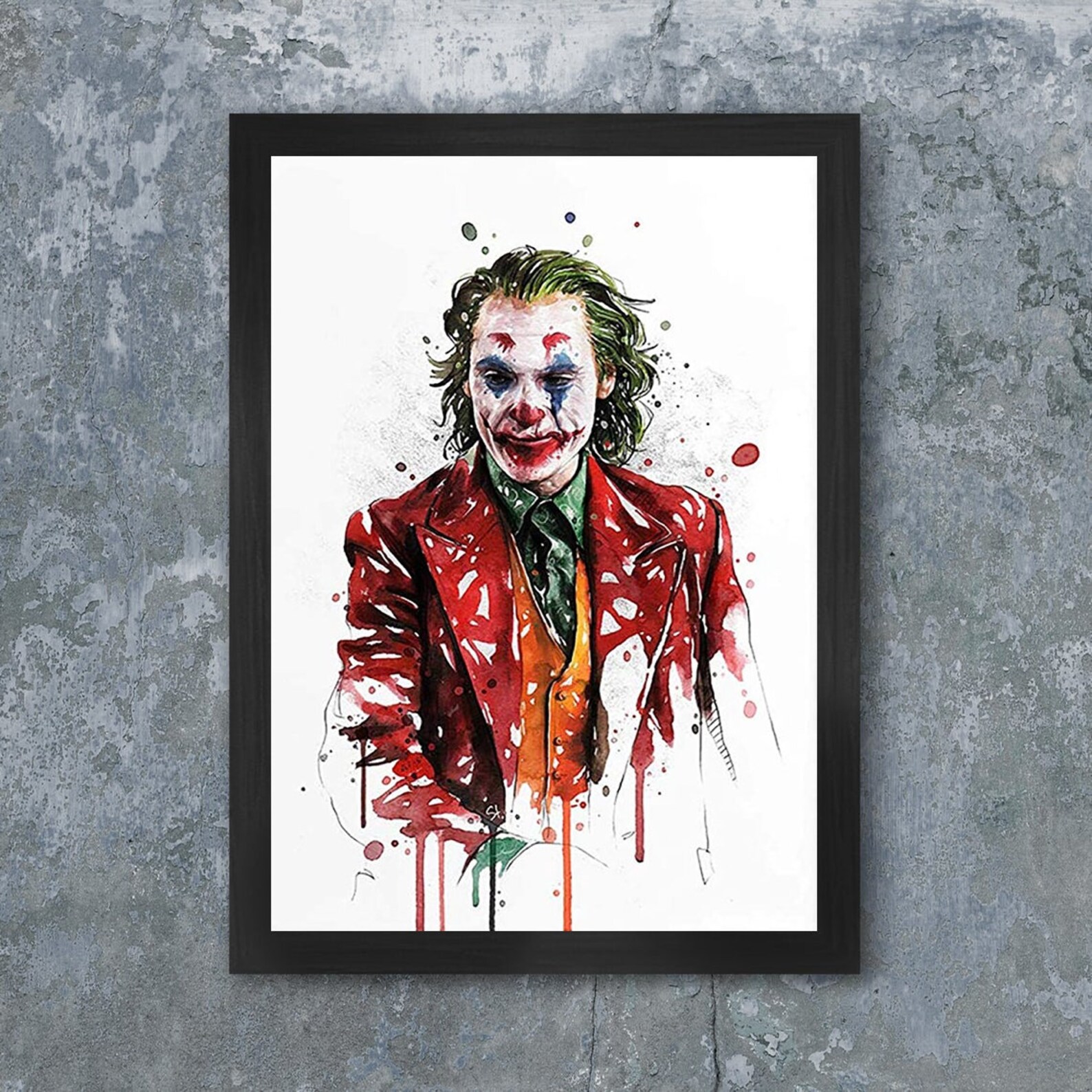 Joker Canvas Art Poster Wallpaper home decorationFrameless Etsy