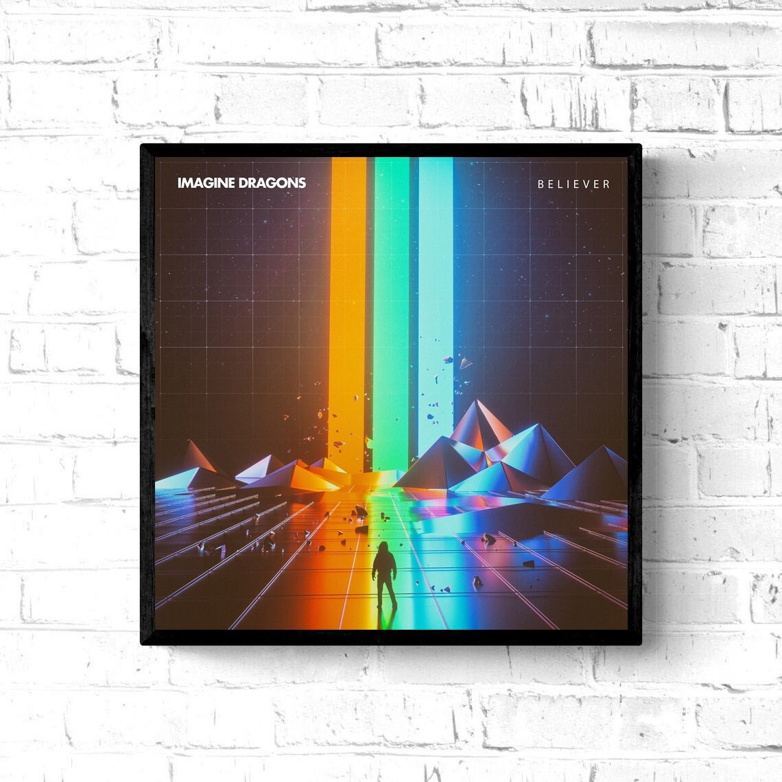 Believer Imagine Dragons music album cover celebrity art | Etsy