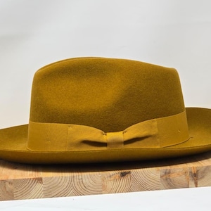Wide Brim Wool Fedora: Classic Snap-Brim Hat, Custom Band