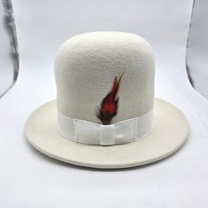 Oversized Tall Wool Bowler Hat: Erykah Badu Inspired, 20cm Crown
