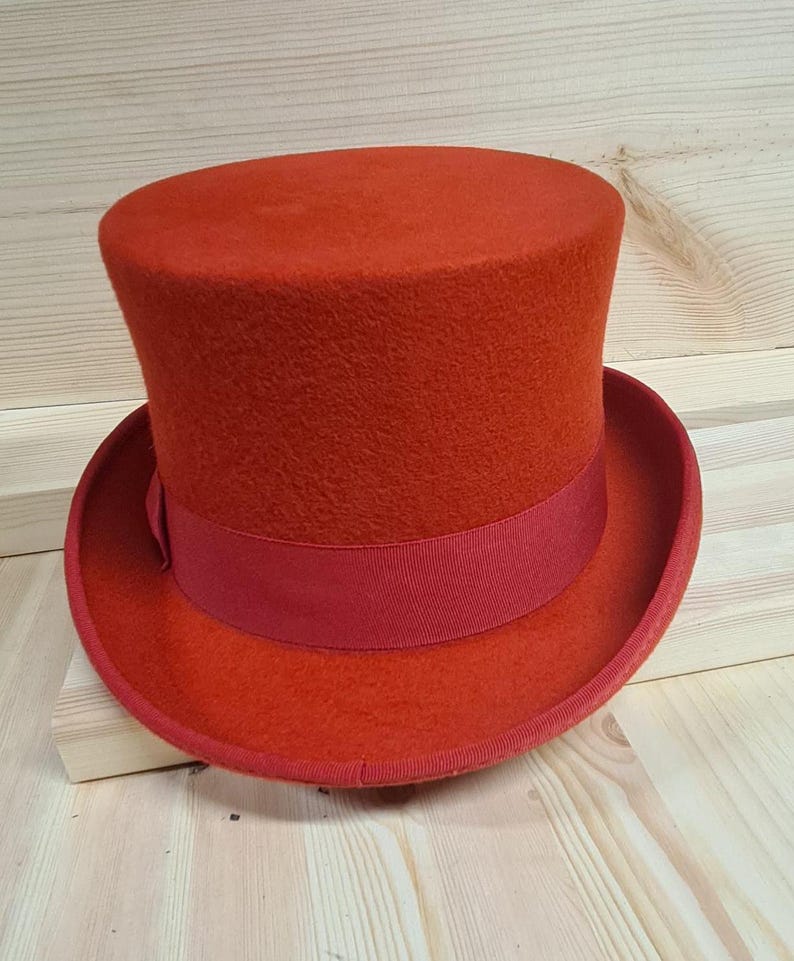 Top Hat Luxurious Wool Felt Top Hat Handcrafted Victorian Style Weddings Funerals Party topHat Custom Branding Iron Options