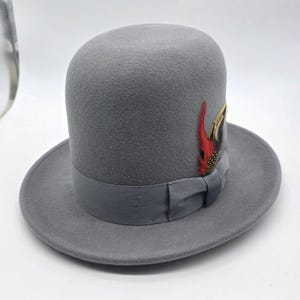 Oversized Tall Wool Bowler Hat: Erykah Badu Style, Custom Branding Available