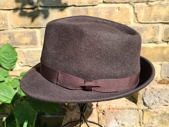 Elegant 100% Wool Trilby Hat Waterproof \u0026Crushable Handmade with Grosgrain Band