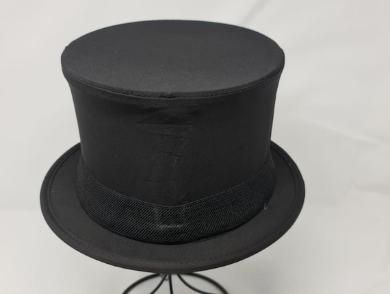 Top Hat Mens Antique look Black Silk Collapsible Top Hat Opera Hat One Size Foldable and Collapsible top hat Accessories Hats & Caps Formal Hats Top Hats 