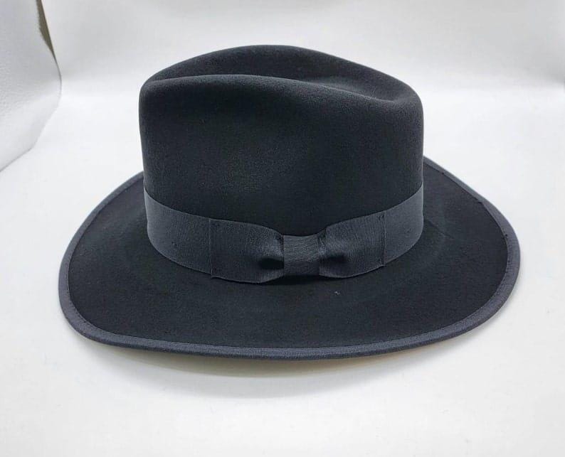 Classic Fedora Hat – Pure Wool, Water-Repellent, Retro Vintage Style with Grosgrain Band