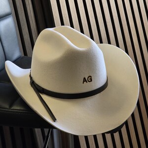 Cattleman Wool Cowboy Hat Western Classic Aussie Style Wide Brim Hat 100% Wool Personalized with Branding Iro , Stiff Wide Brim