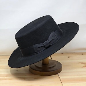 Personalized Wool Felt Bolero Hat: Wide Brim Western Style