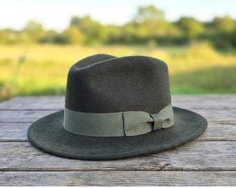 Crushable Wool Felt Fedora: 1940s Indiana Jones Style, Custom Branding
