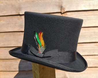 Majestic Wool Felt Top Hat: Victorian Style, 20cm Crown, Custom Branding