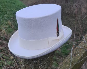 Handcrafted Wool Felt Top Hat: Victorian Style, Custom Branding
