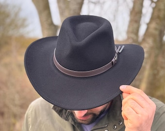 Aanpasbare wolvilt cowboyhoed: samendrukbare westernhoed, gepersonaliseerde branding