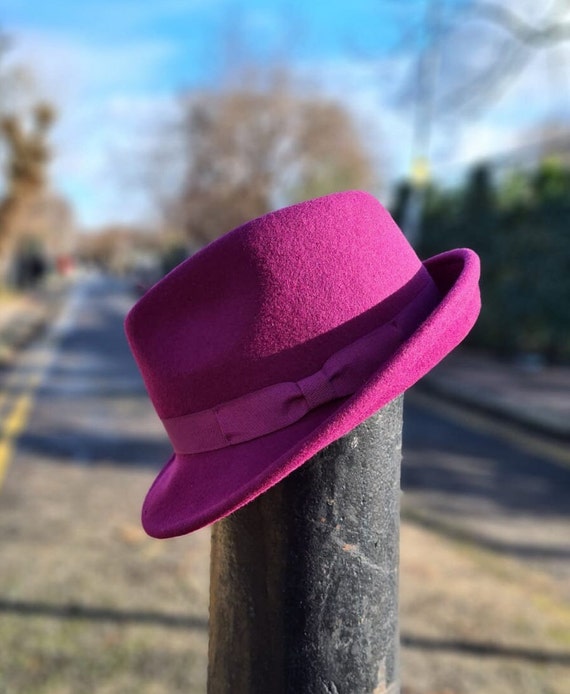 Elegant 100% Wool Trilby Hat Waterproof \u0026Crushable Handmade with Grosgrain Band 11 Colors