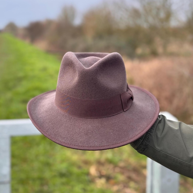 Classic Fedora Hat – Pure Wool, Water-Repellent, Retro Vintage Style with Grosgrain Band