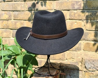 Handgemachte Crushable Wollfilz Cowboyhut: Personalisierte Western Style