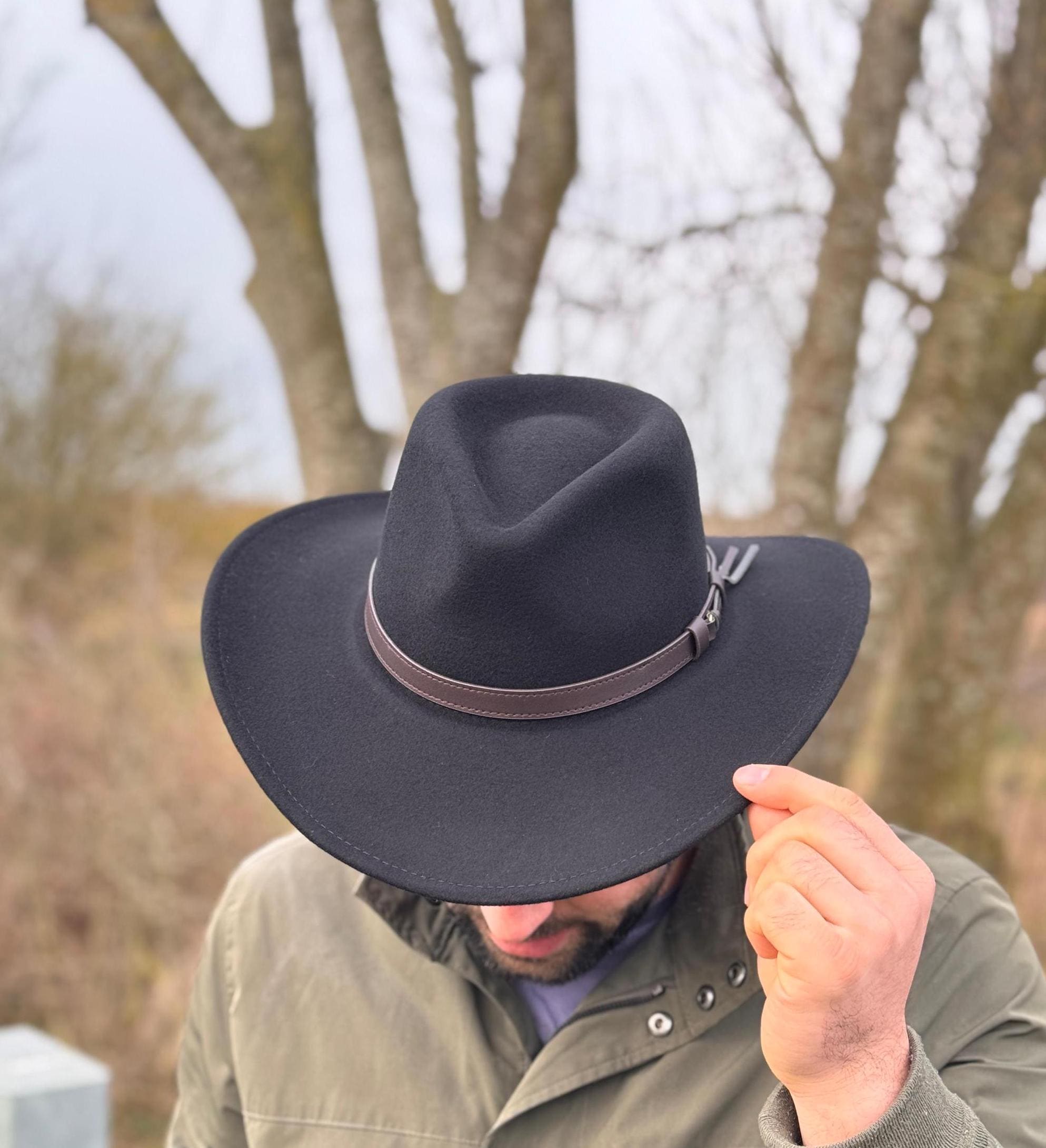 8681 Women Men Fashion Wide Brim Teardrop Crown Felt Western Cowboy Cowgirl Ellsworth Teardrop Western Hat by Bailey 1922 --> Shop Hats  main image 4