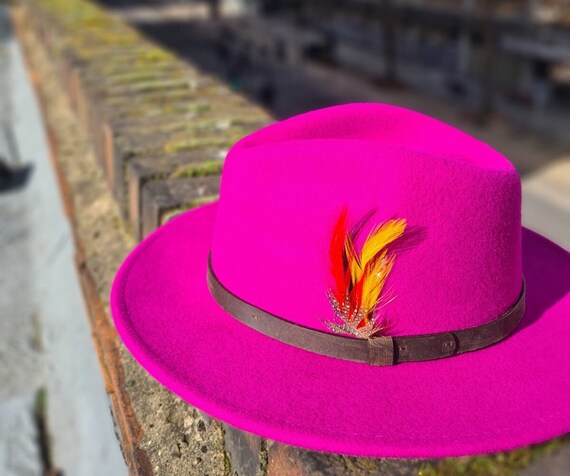 Fedora hat 100% Wool Felt Fedora Hat Cowboy Fedora Hat Men Women Classic Stylish Leather Band hat