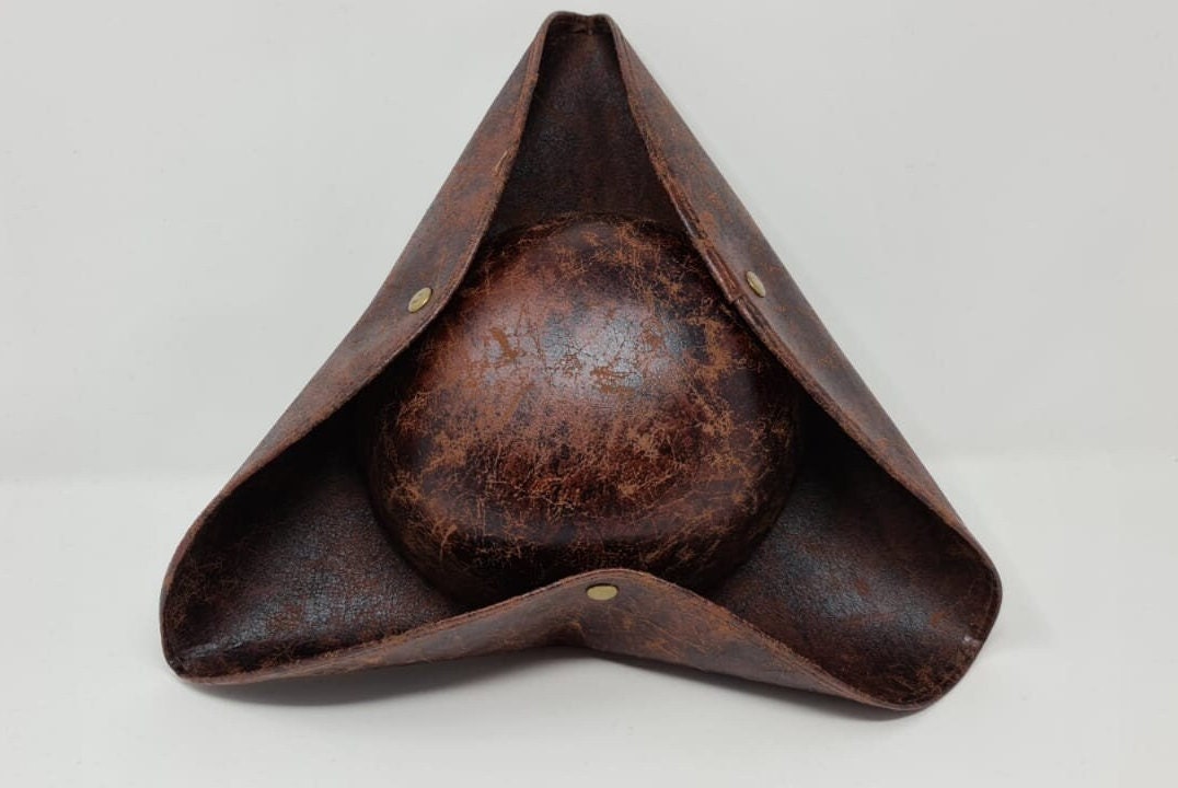 Leather Look Tricorn Hat Leather Look 