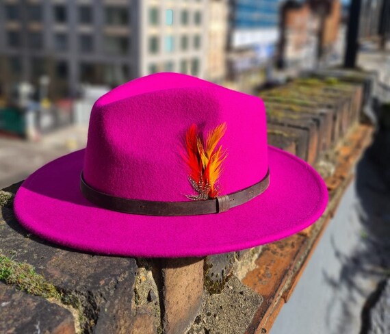 Wool Felt Fedora Hat Cowboy Fedora Hat 