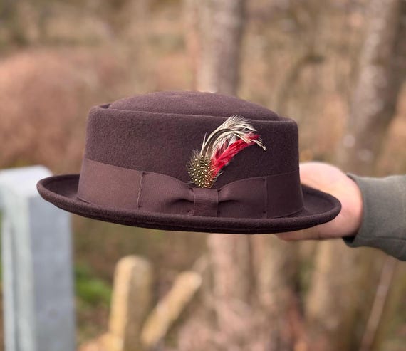 Classic Italy - Chapeau Porkpie Feutre Homme Femme - Diamond Porkpie Fabriqué En Italie