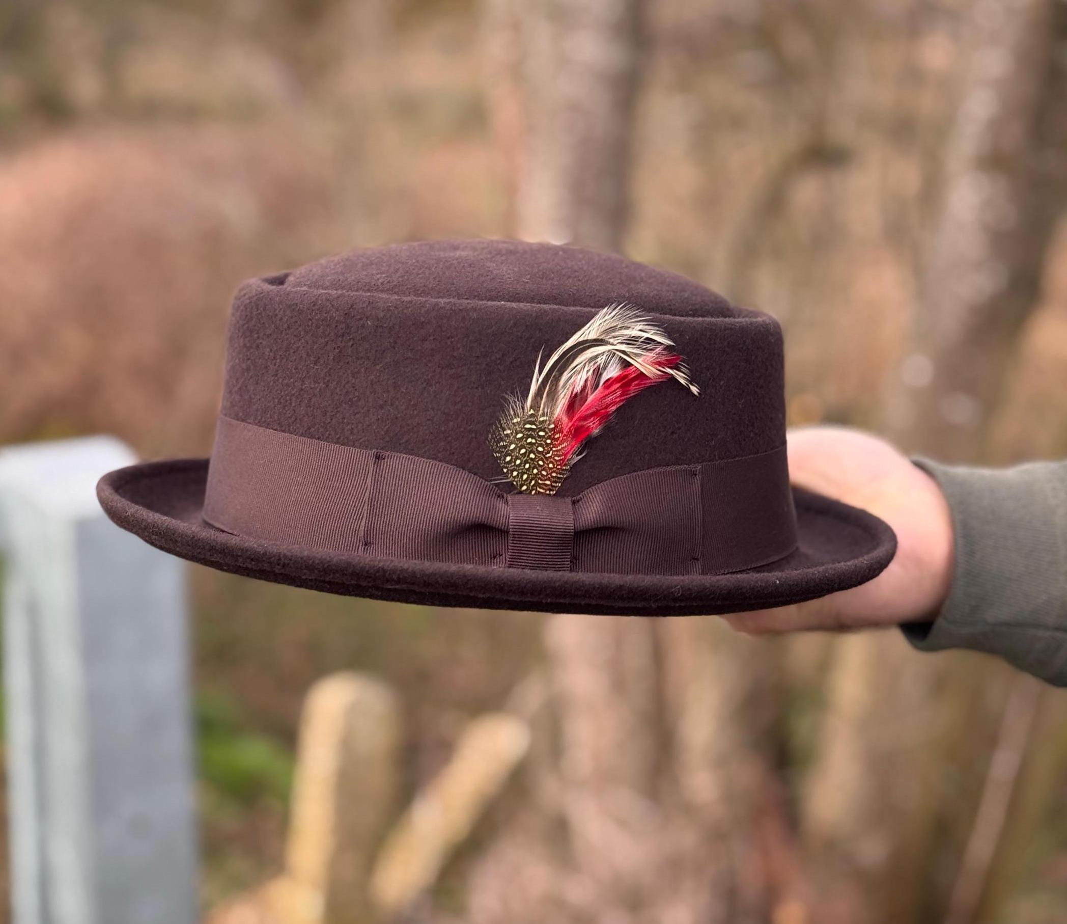 Blue Trilby Felt Hat - Etsy display picture 1