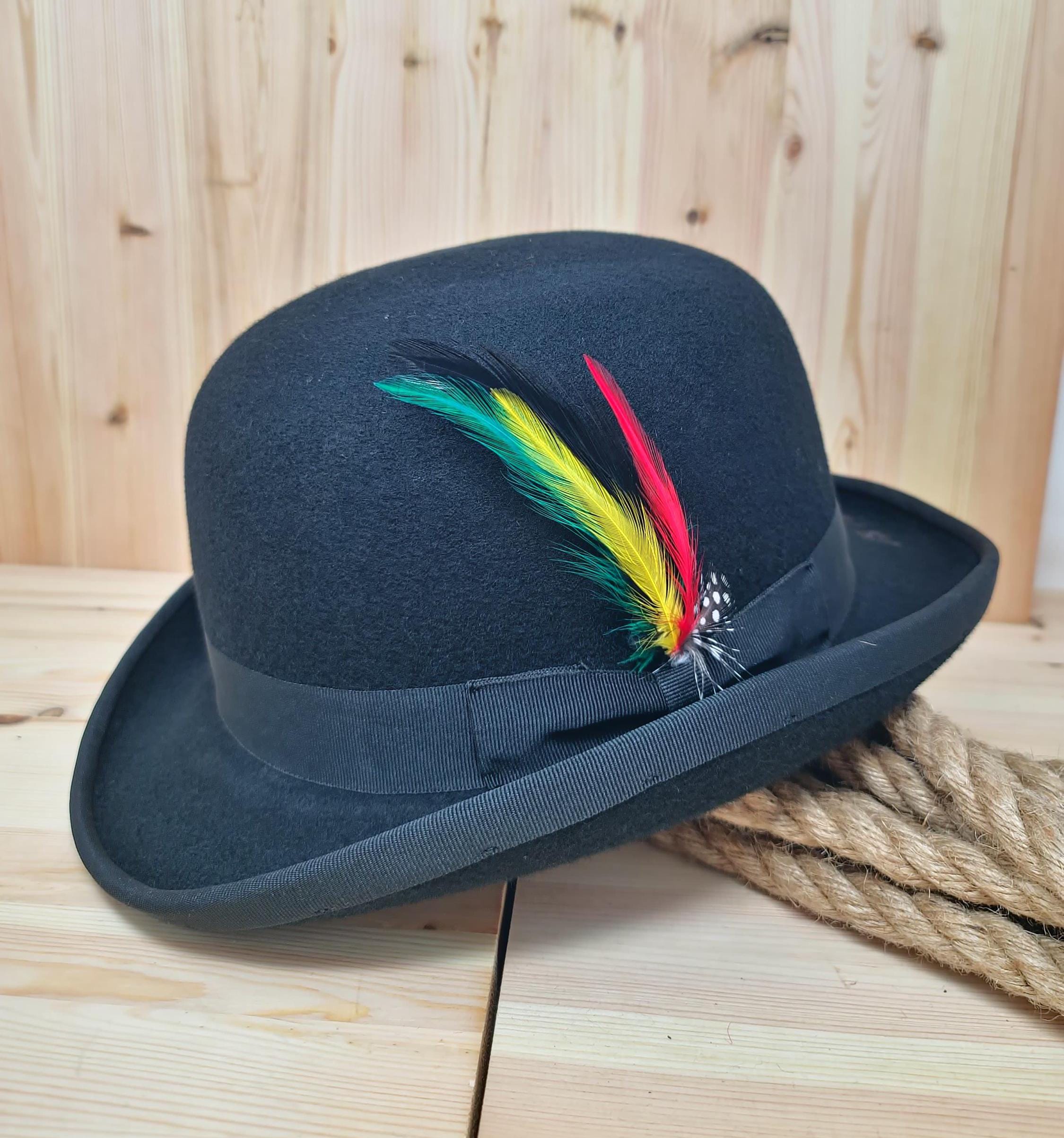 Handcrafted Wool Felt Bowler Hat: Customisable Classic Bowler Hatderby ...