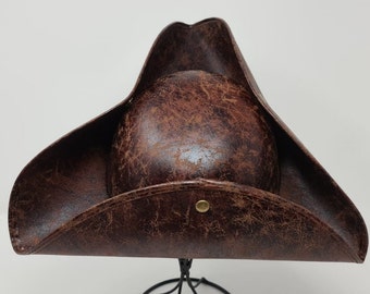 Personalized Leather-Look Pirate Tricorn Hat: Halloween Costume, Cosplay
