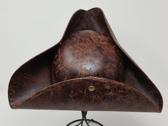 Leather Look Tricorn Hat Leather Look 