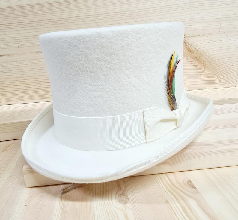 Top Hat Luxurious Wool Felt Top Hat Handcrafted Victorian Style Weddings Funerals Party topHat Custom Branding Iron Options