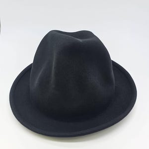 Sombrero de montaña hecho a mano, de fieltro de lana extragrande: copa de 19 cm, marca personalizada. imagen 4