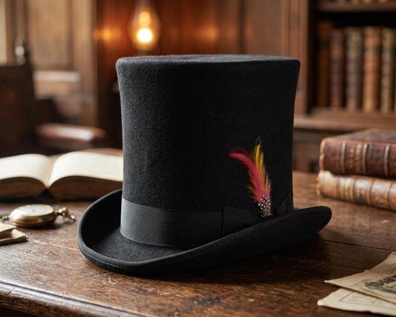 Tall Top Hat

Wool Felt Top Hat

Gothic Top Hat

Steampunk Hat

Victorian Top Hat

Handmade Top Hat

Mad Hatter Hat

Cosplay Top Hat

Mens Top Hat

Womens Top Hat

Personalised Hat

Wedding Top Hat

Victorian Costume