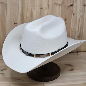 Aanpasbare cowboyhoed Cattleman Wool – Western klassieke hoed met brede rand Aussie-stijl gepersonaliseerd met branding ijzer 5 kleuren 100% cowboywol