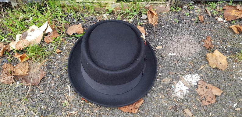 Pork Pie Hat 100/% Wool Felt Handmade Crushable Heisenberg Breaking Bad Trilby Unisex Hat