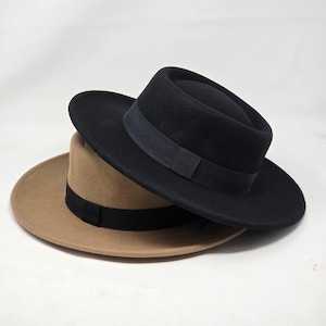 Black Wool Felt Wide Brim  Cloche Hat: Perfect Blend of Timeless Elegance, Custom Branding, and Personalized Style for Every Occasion