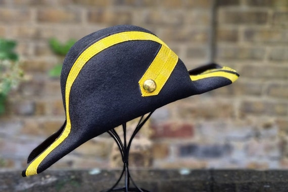 Handcrafted Wool Felt Tricorn Hat: Pirate or Military Style  display picture 2