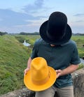 Personalize Your Tall Bowler Hat With Name or Initials, Branding Iron 20cm Tall Bowler hat,100% Luxurious Wool Oversized Tall topper Bowler