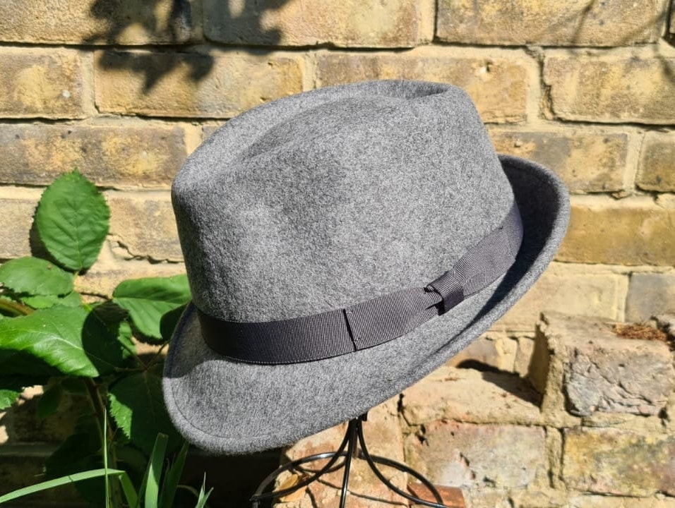 Mens Trilby Hat 1950s Retro Brown 100% Wool Vintage Style | Etsy