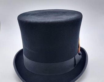 Michael Howard Miss Bierner Bowler Hat Womens 7 Black Wool Vintage Felt USA s-l400.jpg main image 4