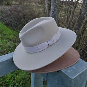 Cappelli Fedora pieghevoli: cappello Fedora a tesa larga personalizzabile in 100% lana, marchiabile a fuoco in 6 colori