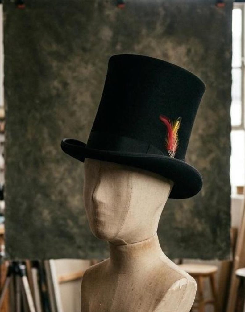 Tall Top Hat

Wool Felt Top Hat

Gothic Top Hat

Steampunk Hat

Victorian Top Hat

Handmade Top Hat

Mad Hatter Hat

Cosplay Top Hat

Mens Top Hat

Womens Top Hat

Personalised Hat

Wedding Top Hat

Victorian Costume